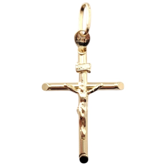 14 Karat Yellow Gold Crucifix Pendant #20903 - Picture 1 of 12